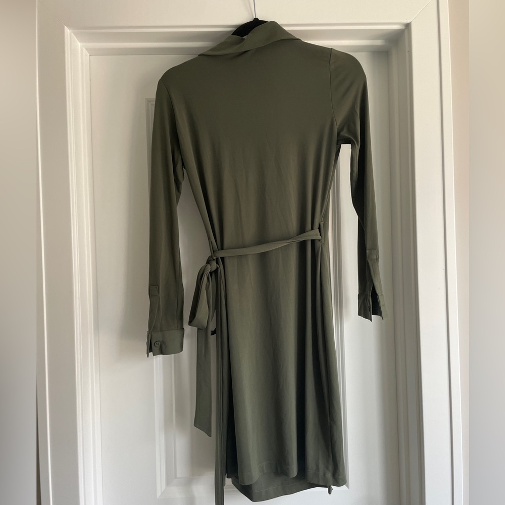 Calvin Klein Green Wrap Dress - Picture 2 of 4